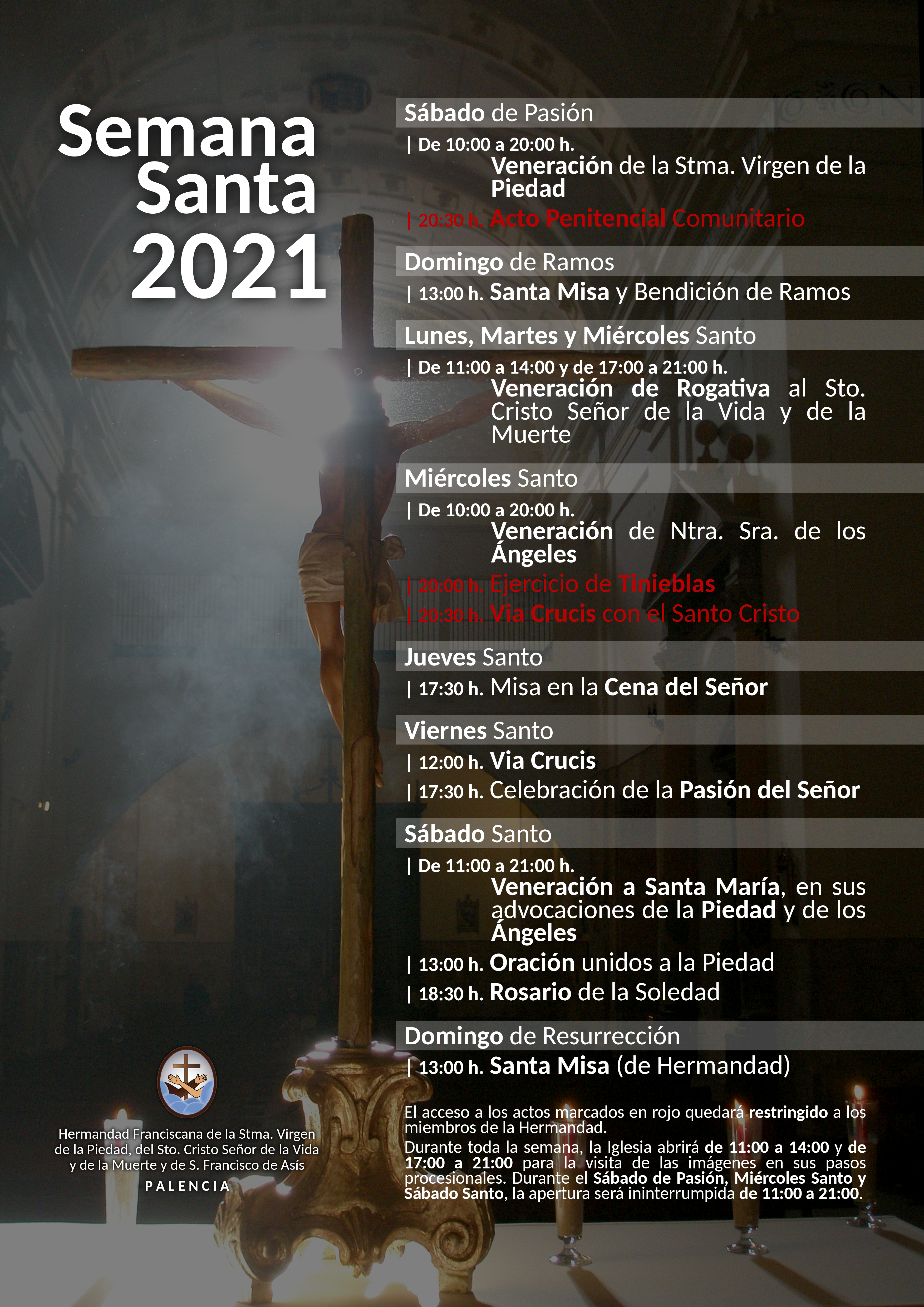 Portada de 2021 Cultos Semana Santa
